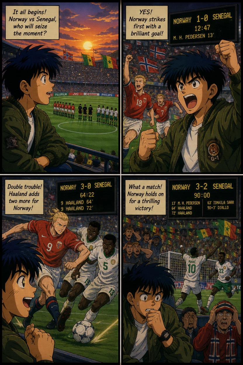Comic recap of Norway vs Senegal