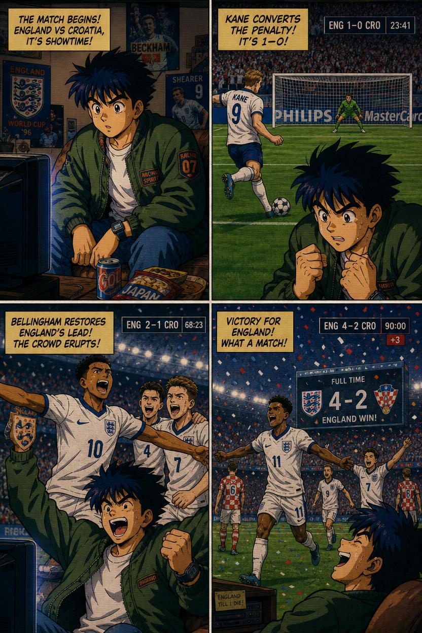 Comic recap of England vs Croatia