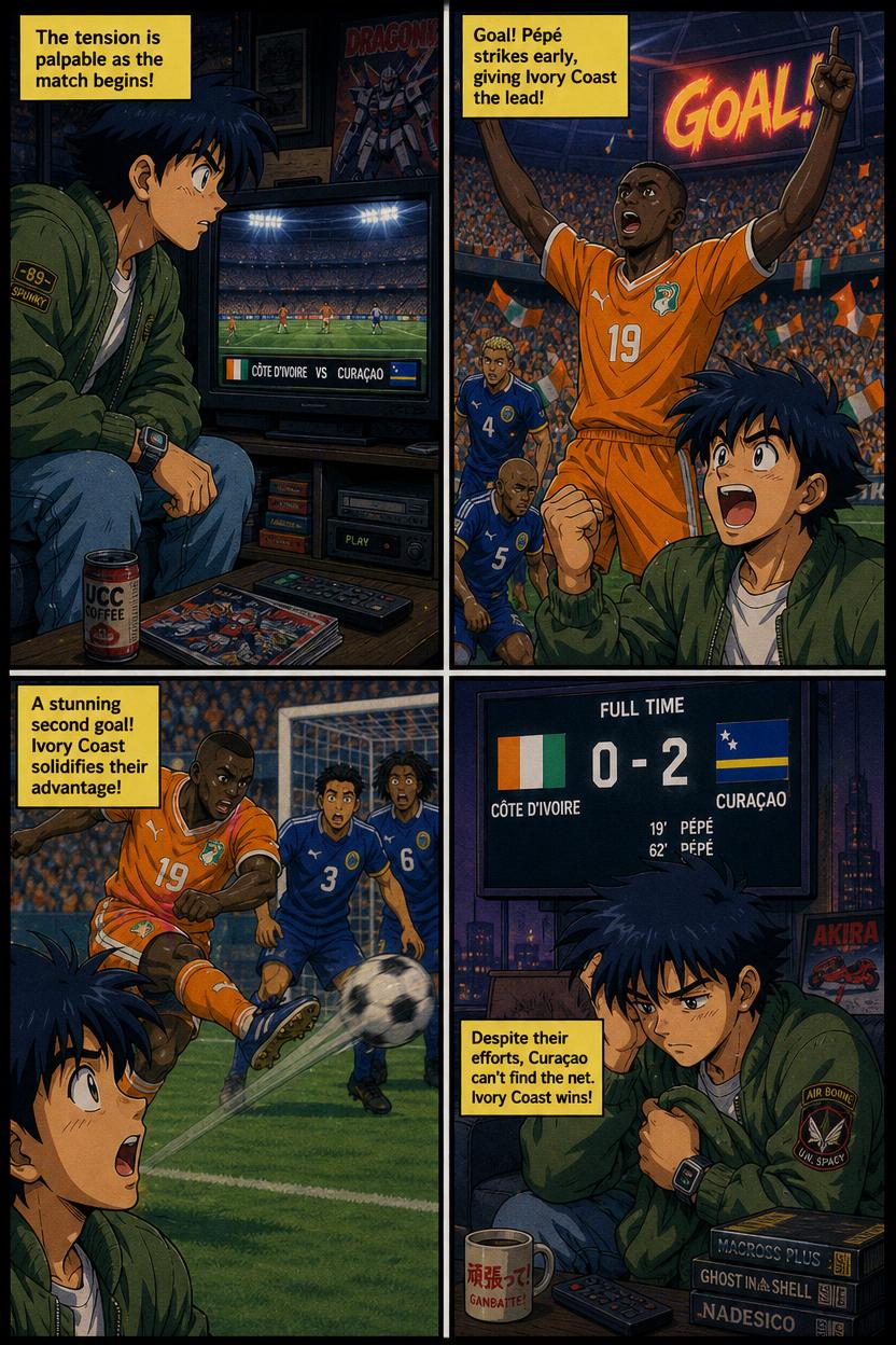 Comic recap of Curaçao vs Ivory Coast