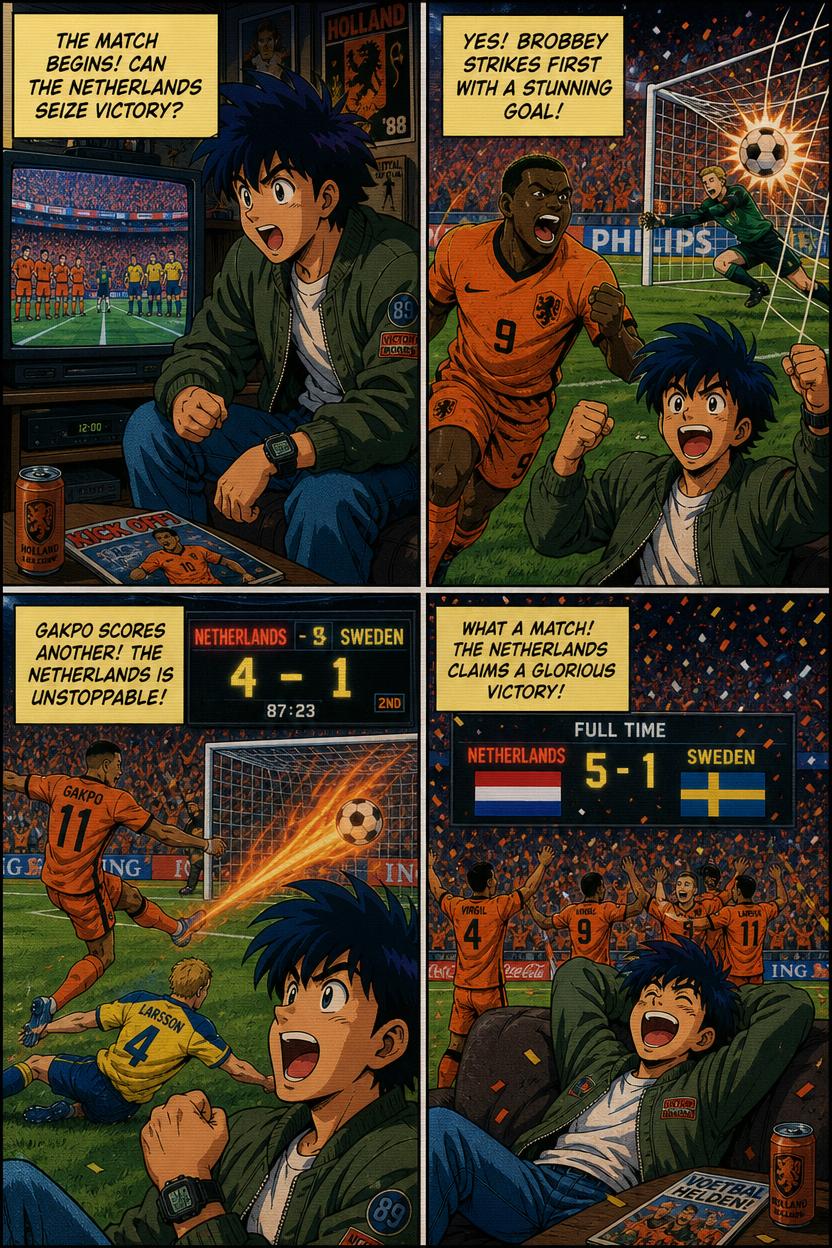Comic-Rückblick: Netherlands gegen Sweden