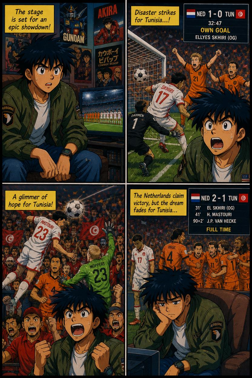 Comic recap of Tunisia vs Netherlands