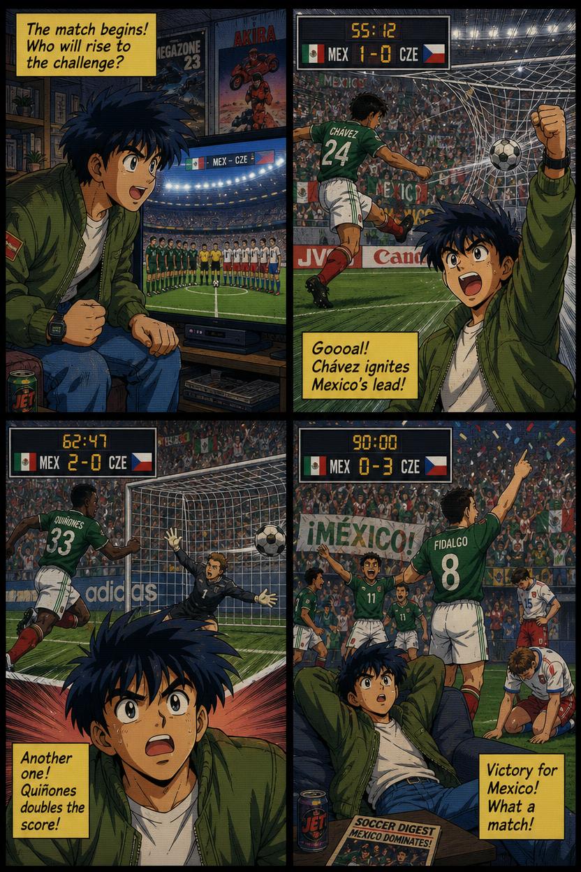 Comic recap of Czech Republic vs Mexico