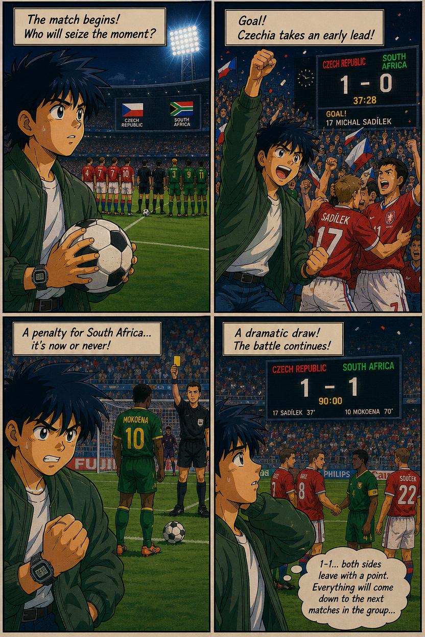 Resumen cómic de Czech Republic vs South Africa